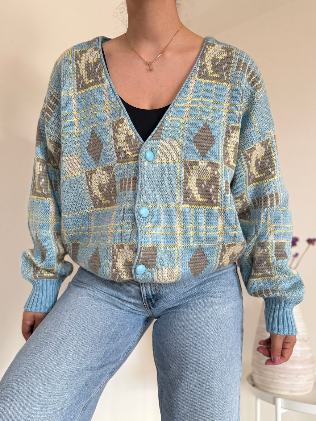 Vintage Cardigan 50% Lã
