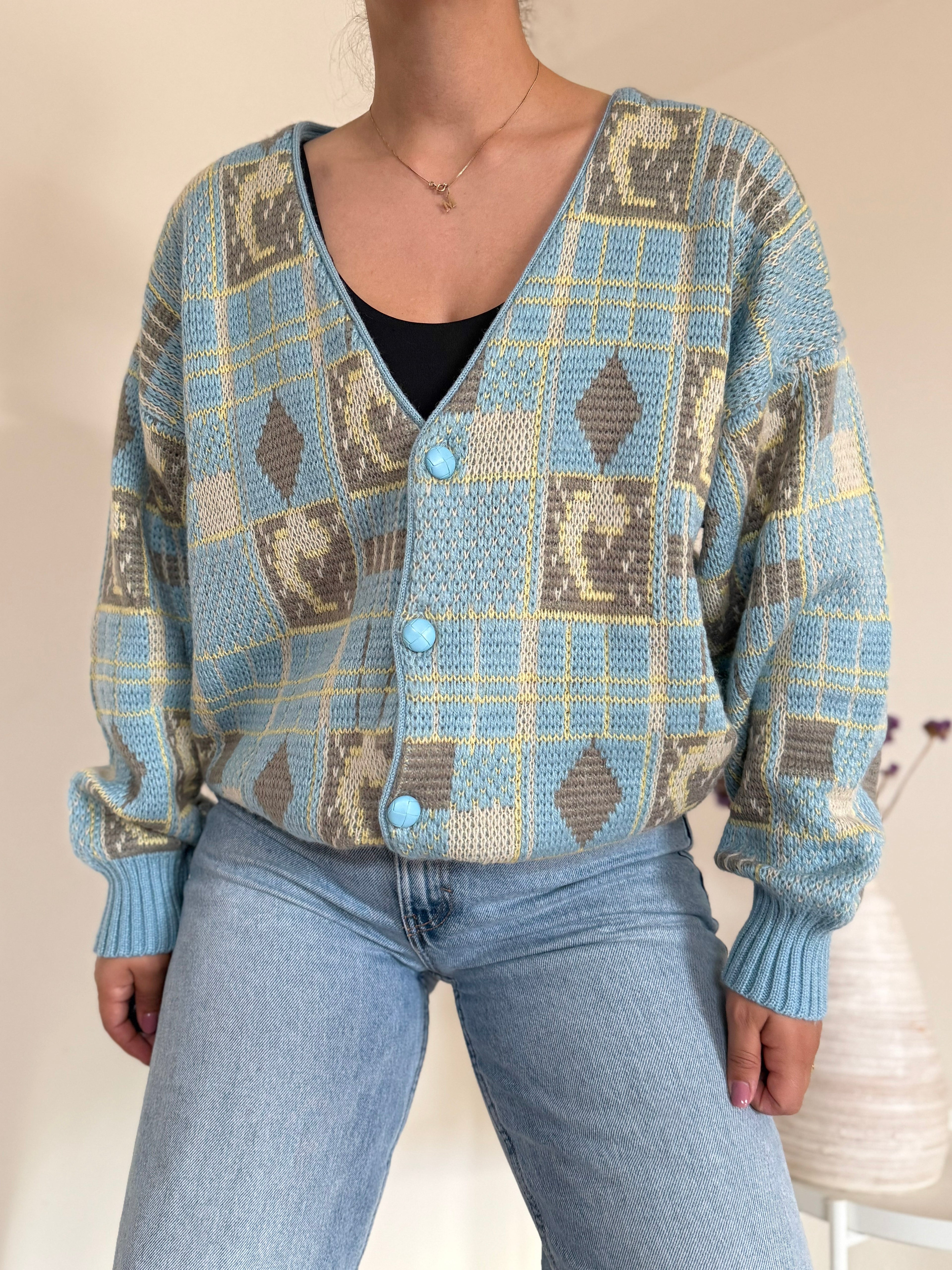 Vintage Cardigan 50% Lã