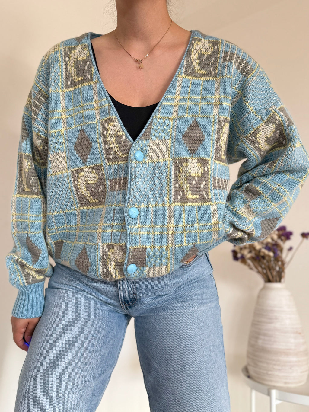 Vintage Cardigan 50% Lã