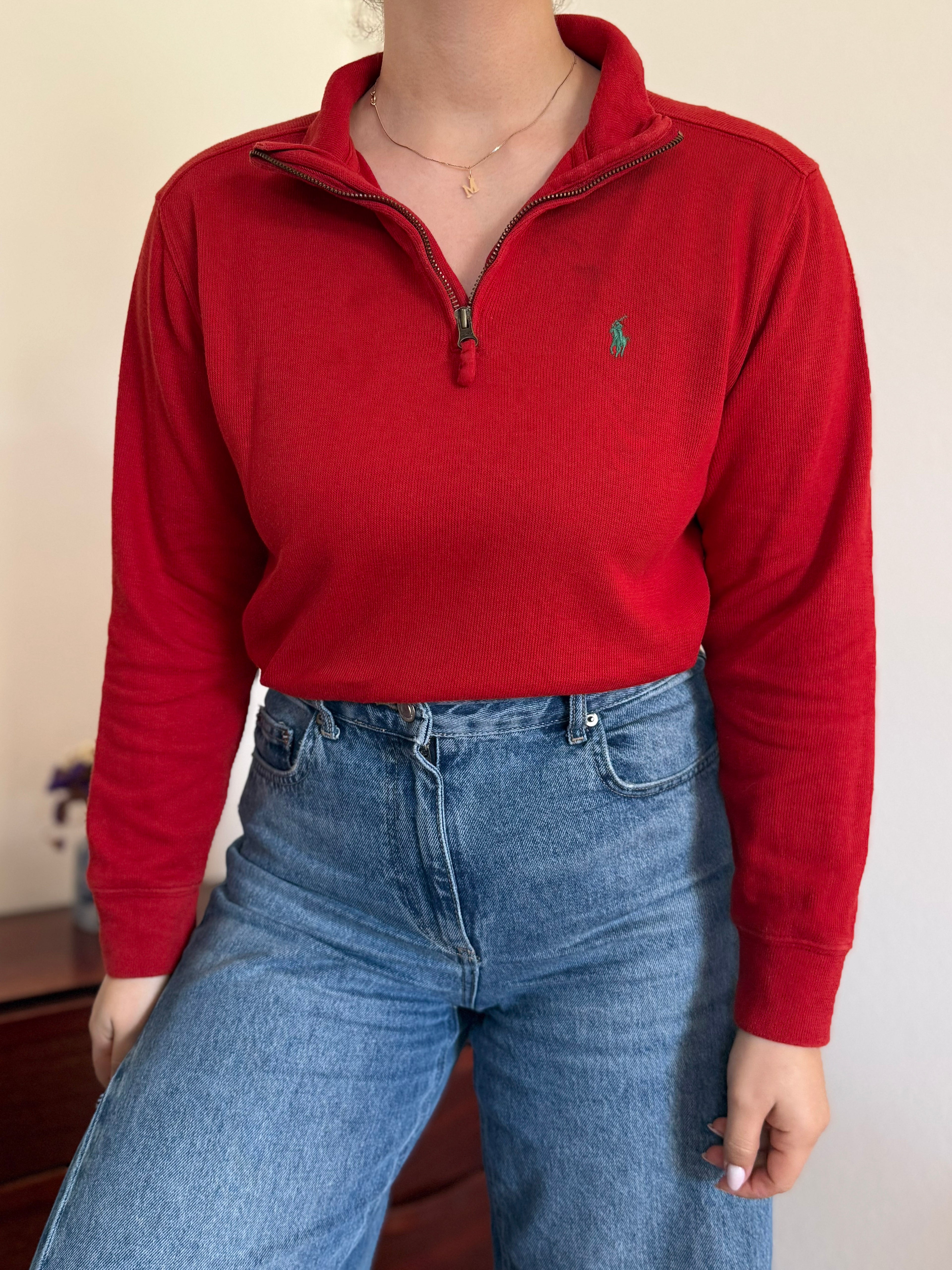 Polo Ralph Lauren 1/4 Zip Neck Sweater 100% Cotton