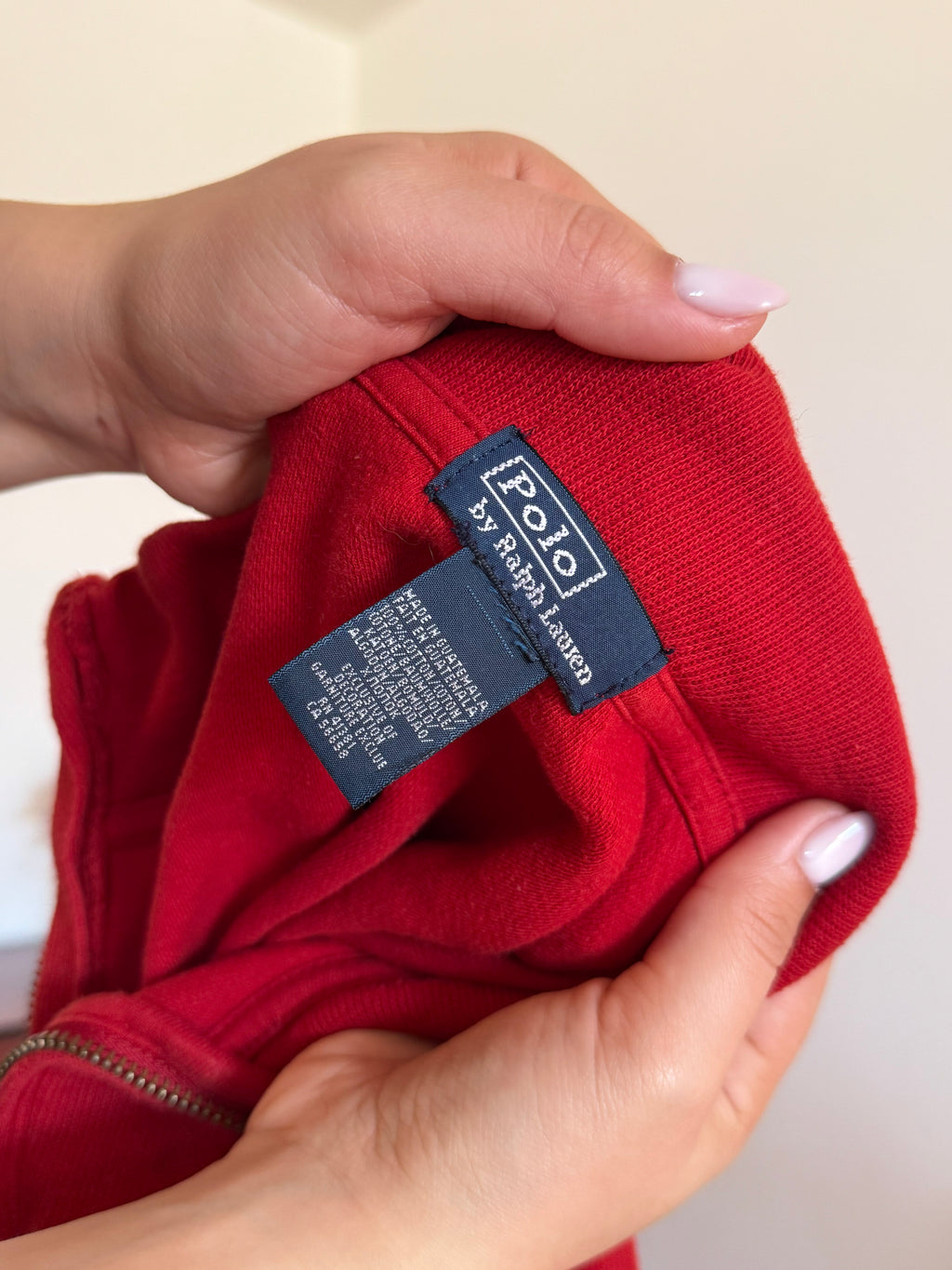 Polo Ralph Lauren 1/4 Zip Neck Sweater 100% Cotton