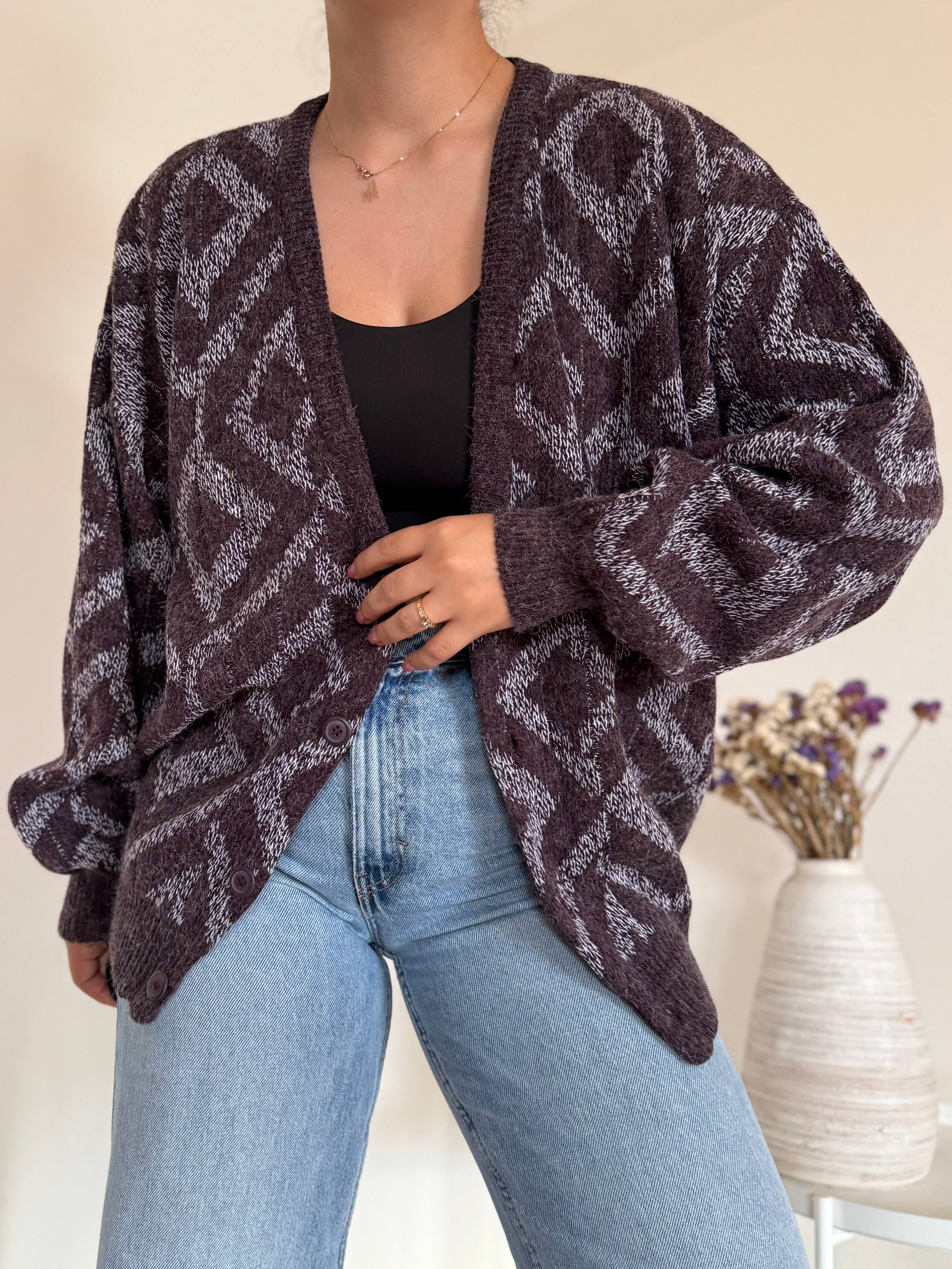 Vintage Cardigan em lã