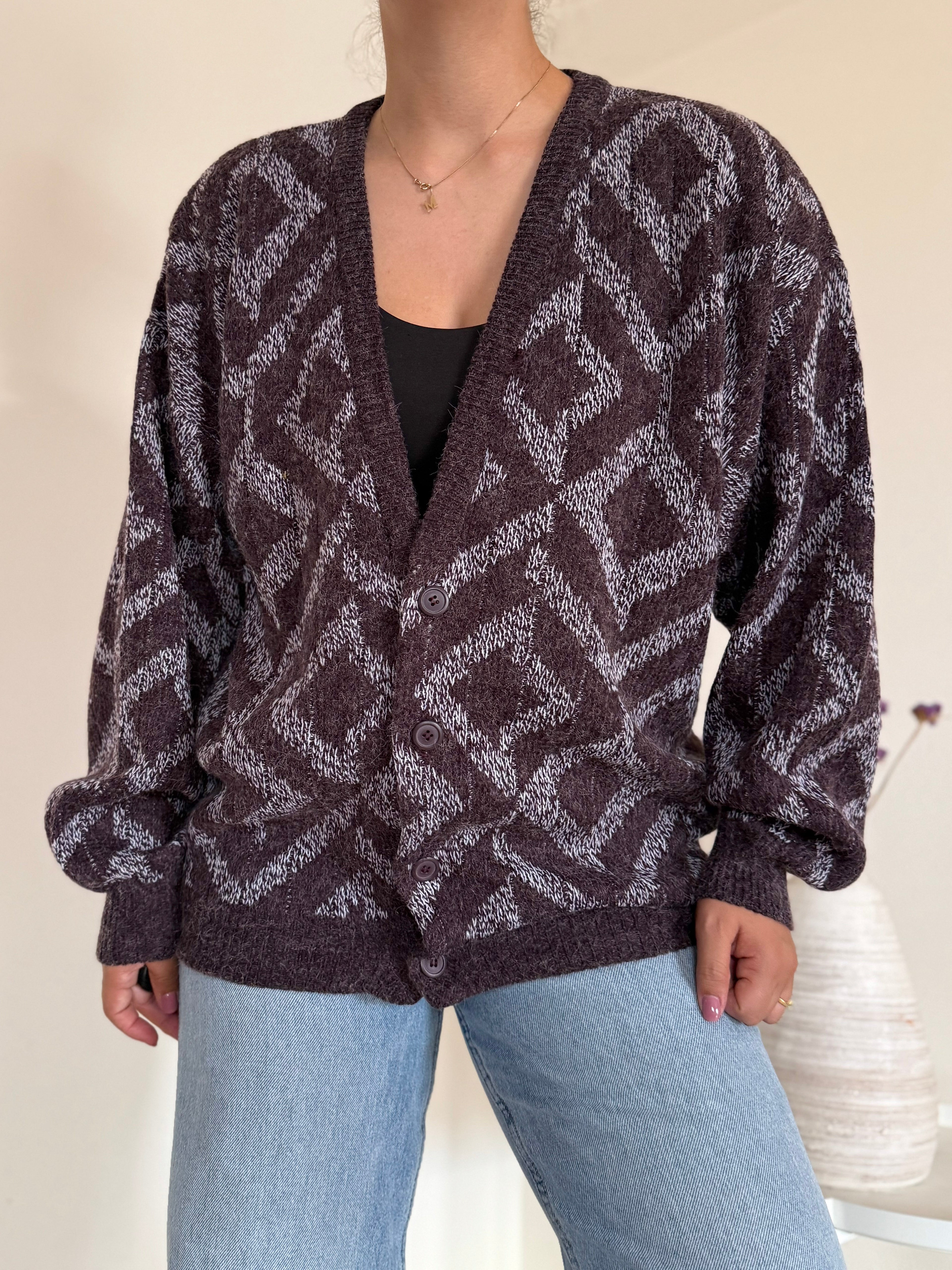 Vintage Cardigan em lã