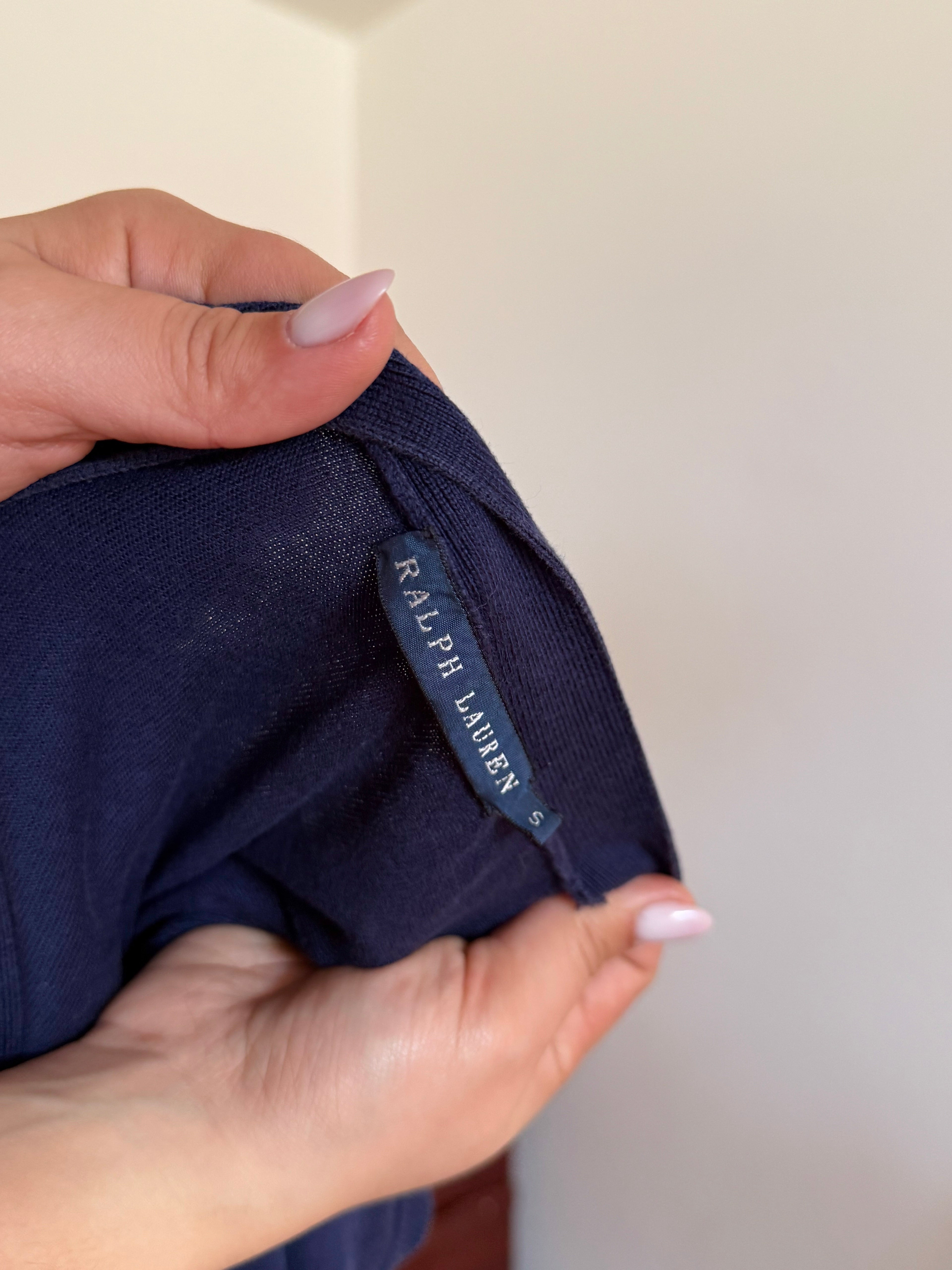 Ralph Lauren V-Neck Knit Top 100% Cotton