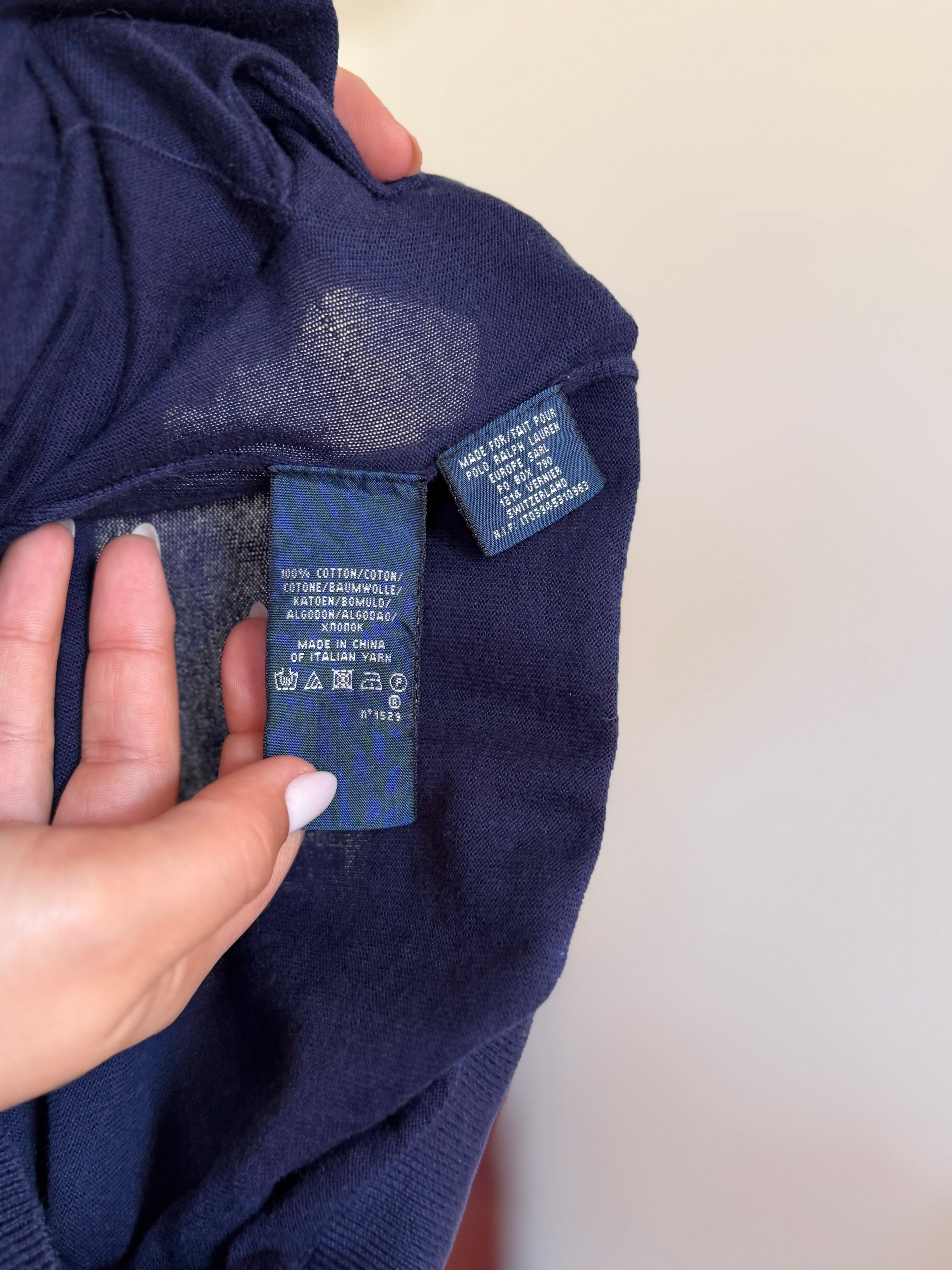 Ralph Lauren V-Neck Knit Top 100% Cotton