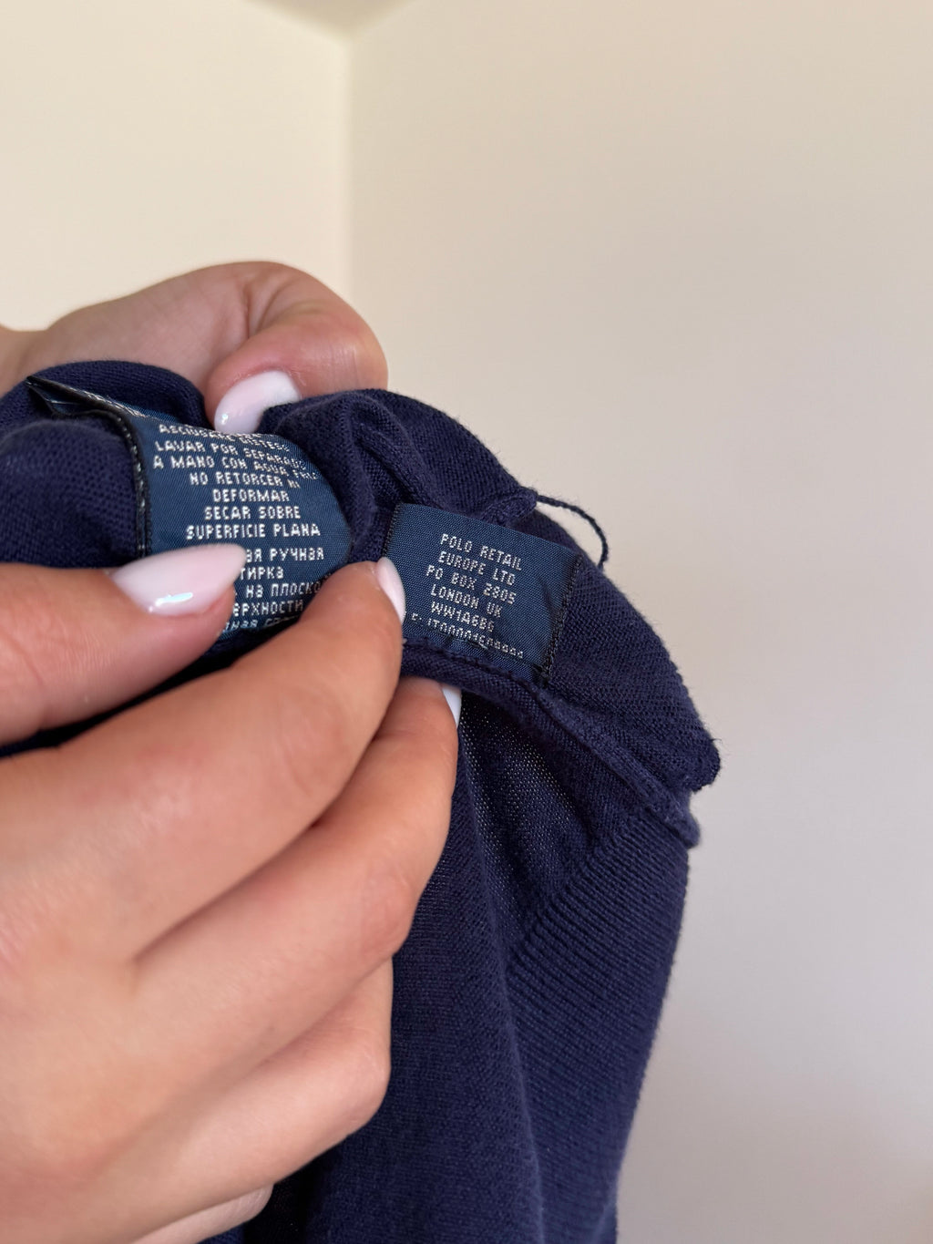 Ralph Lauren V-Neck Knit Top 100% Cotton