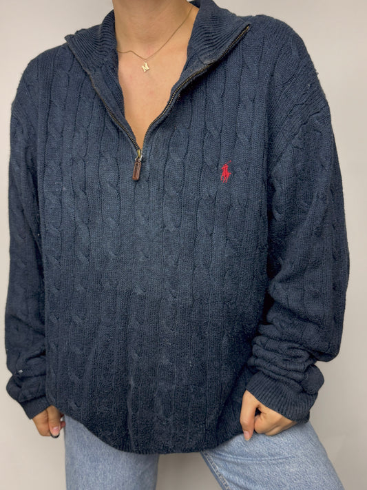 Camisola 1/4 Zip Cable Knit Ralph Lauren