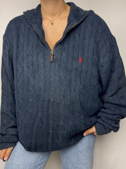 Camisola 1/4 Zip Cable Knit Ralph Lauren