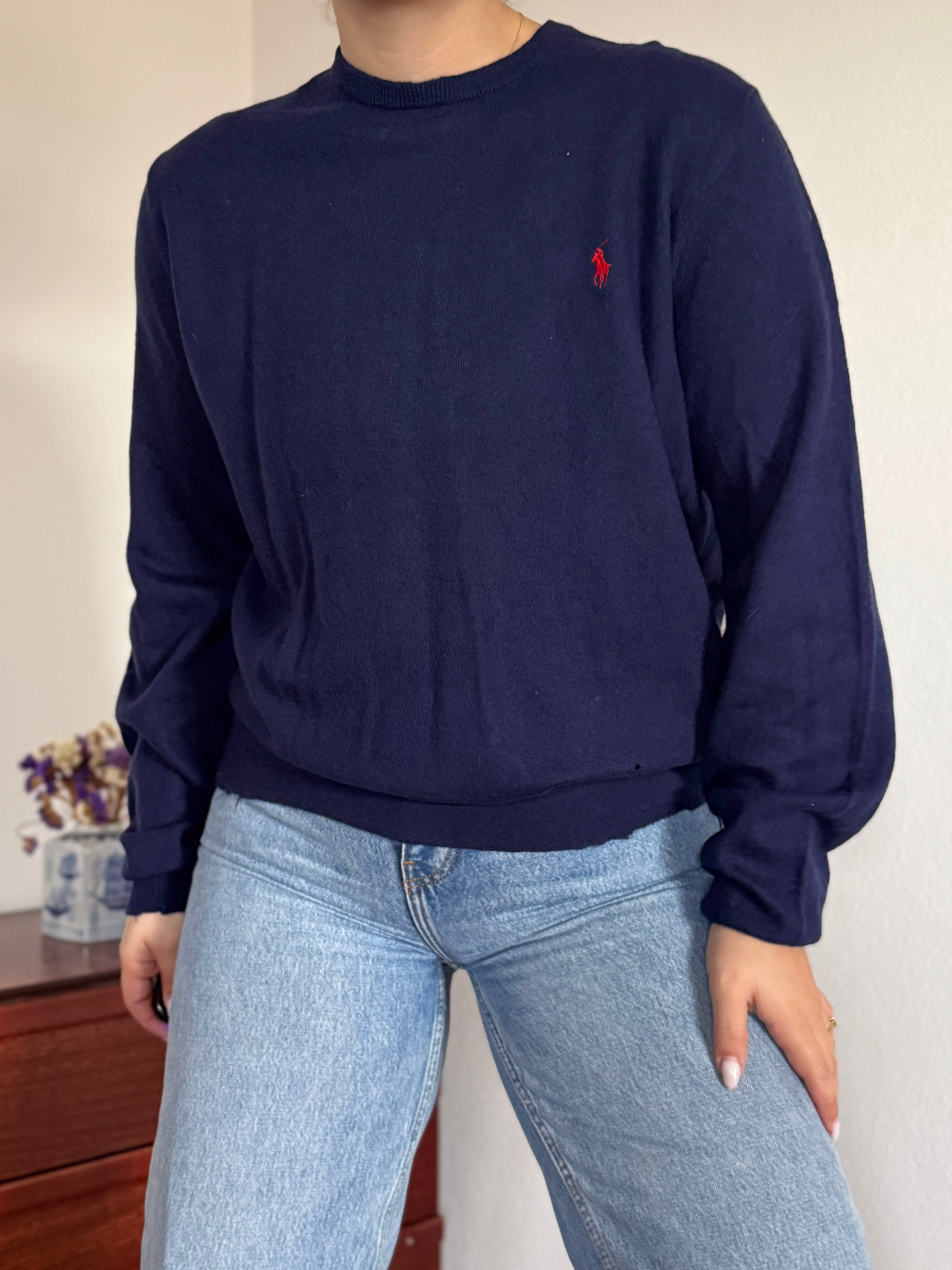 Ralph Lauren Round Neck Knit Jumper 100% Merino Wool