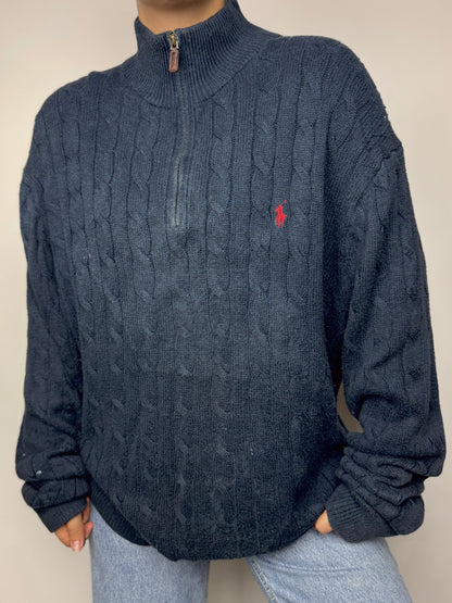 Camisola 1/4 Zip Cable Knit Ralph Lauren