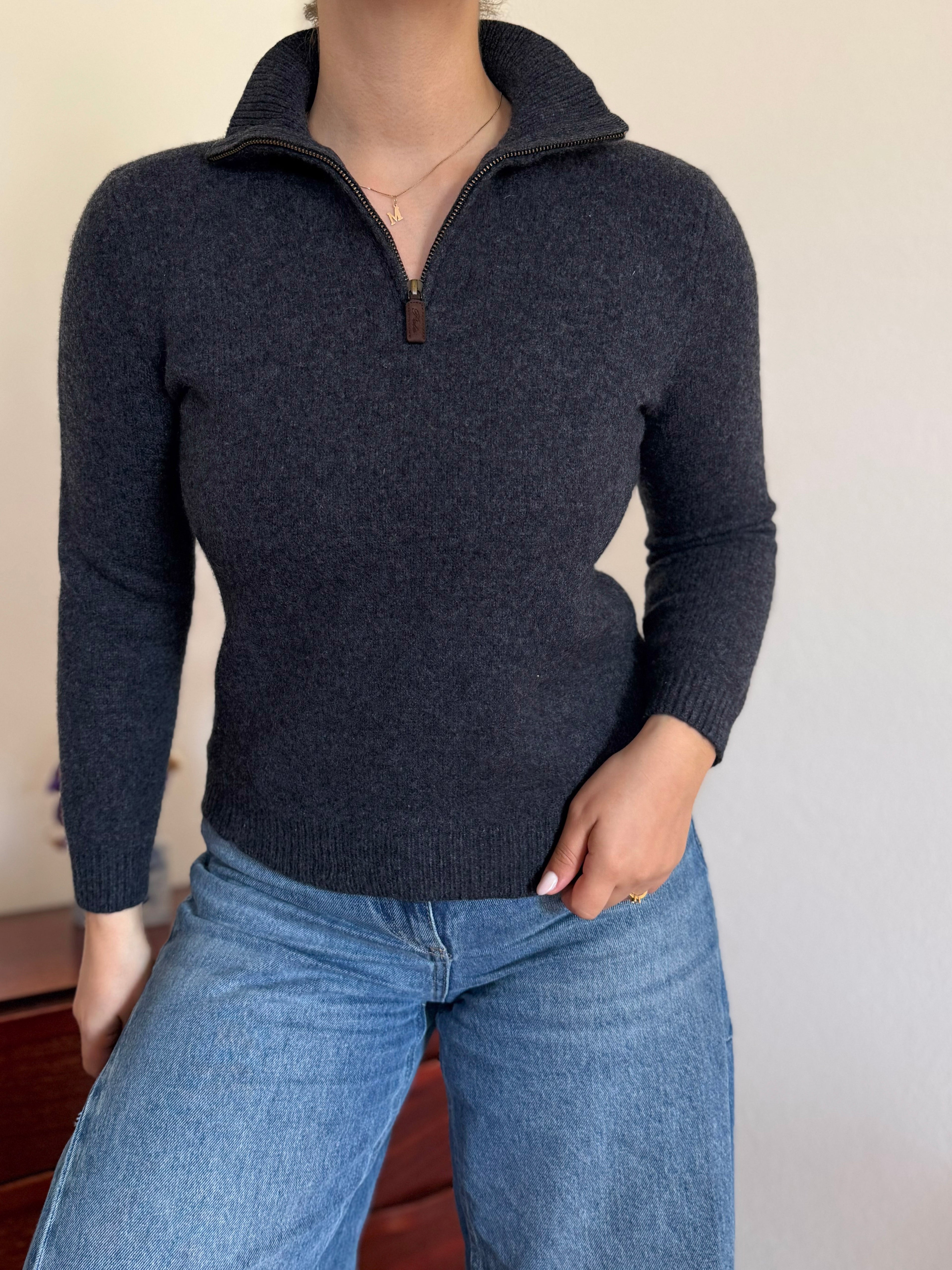 Polo Ralph Lauren 1/4 Zip Neck Sweater 100% Lambswool