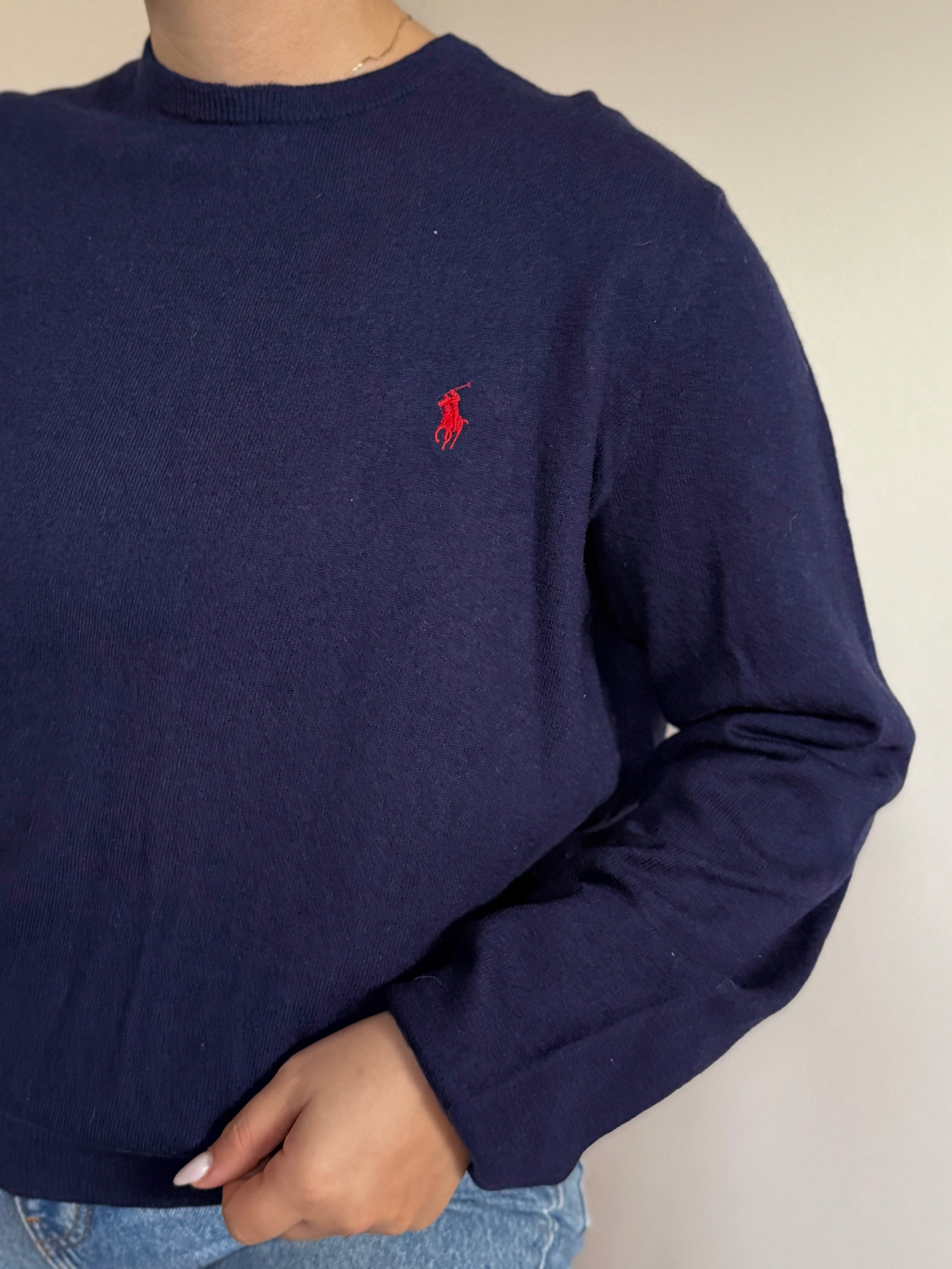 Ralph Lauren Round Neck Knit Jumper 100% Merino Wool