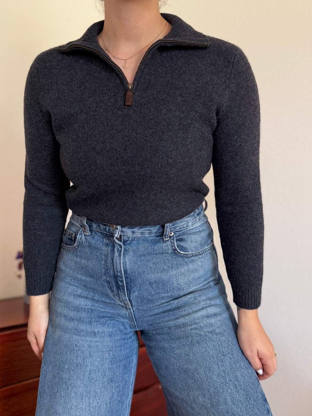 Polo Ralph Lauren 1/4 Zip Neck Sweater 100% Lambswool