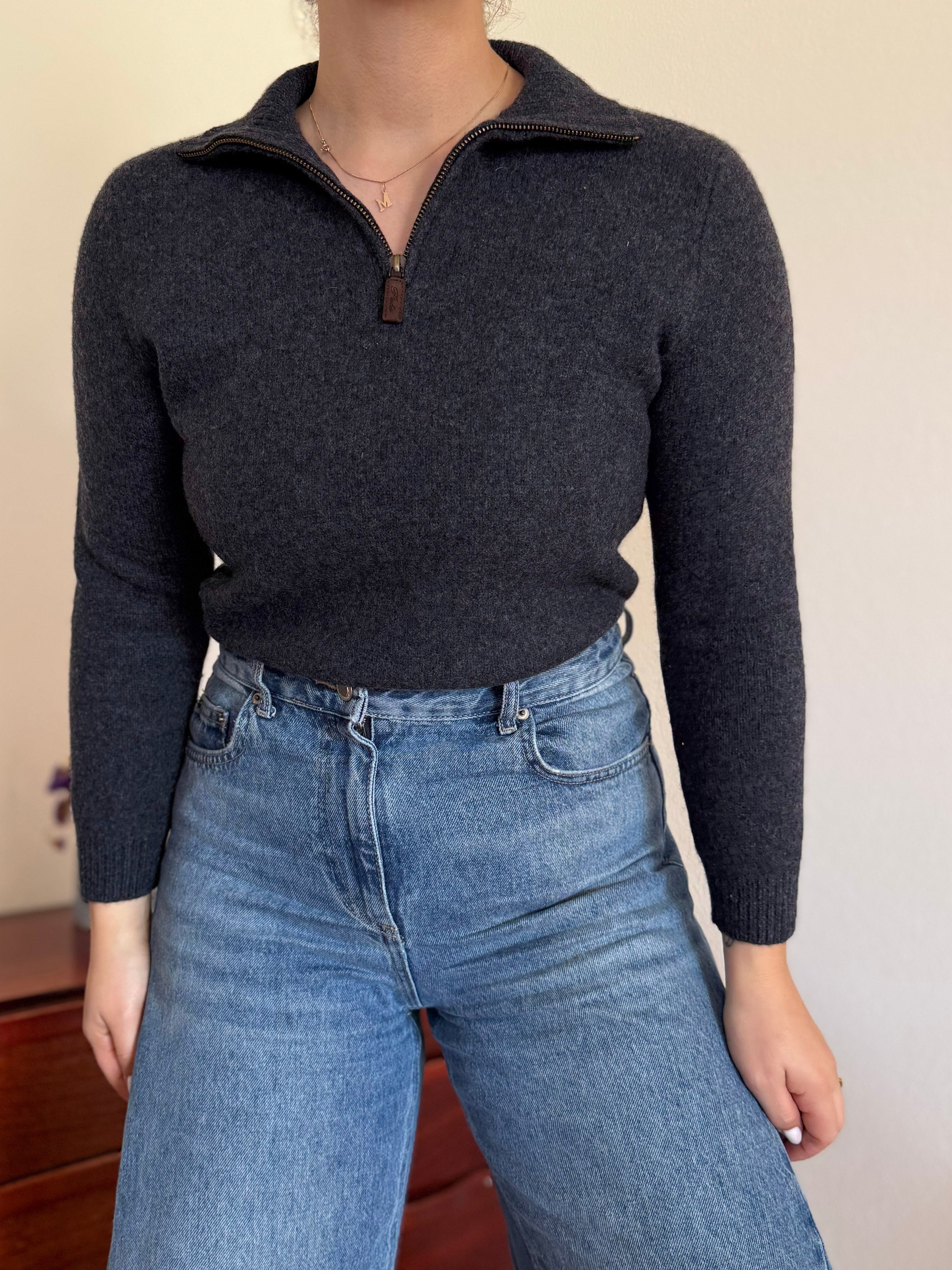 Polo Ralph Lauren 1/4 Zip Neck Sweater 100% Lambswool