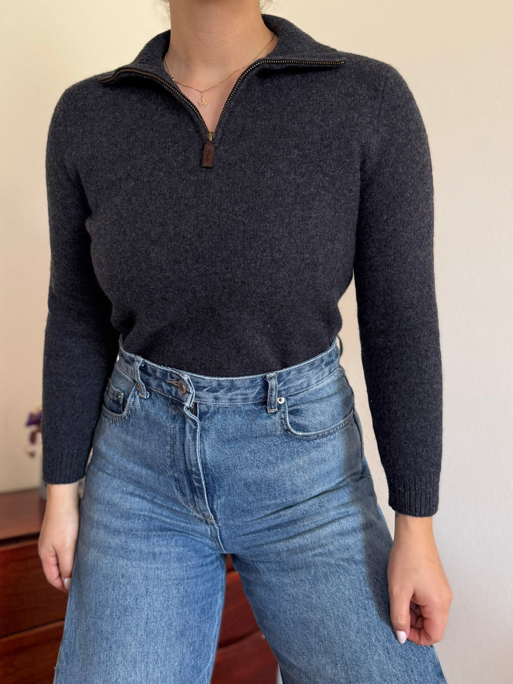 Polo Ralph Lauren 1/4 Zip Neck Sweater 100% Lambswool