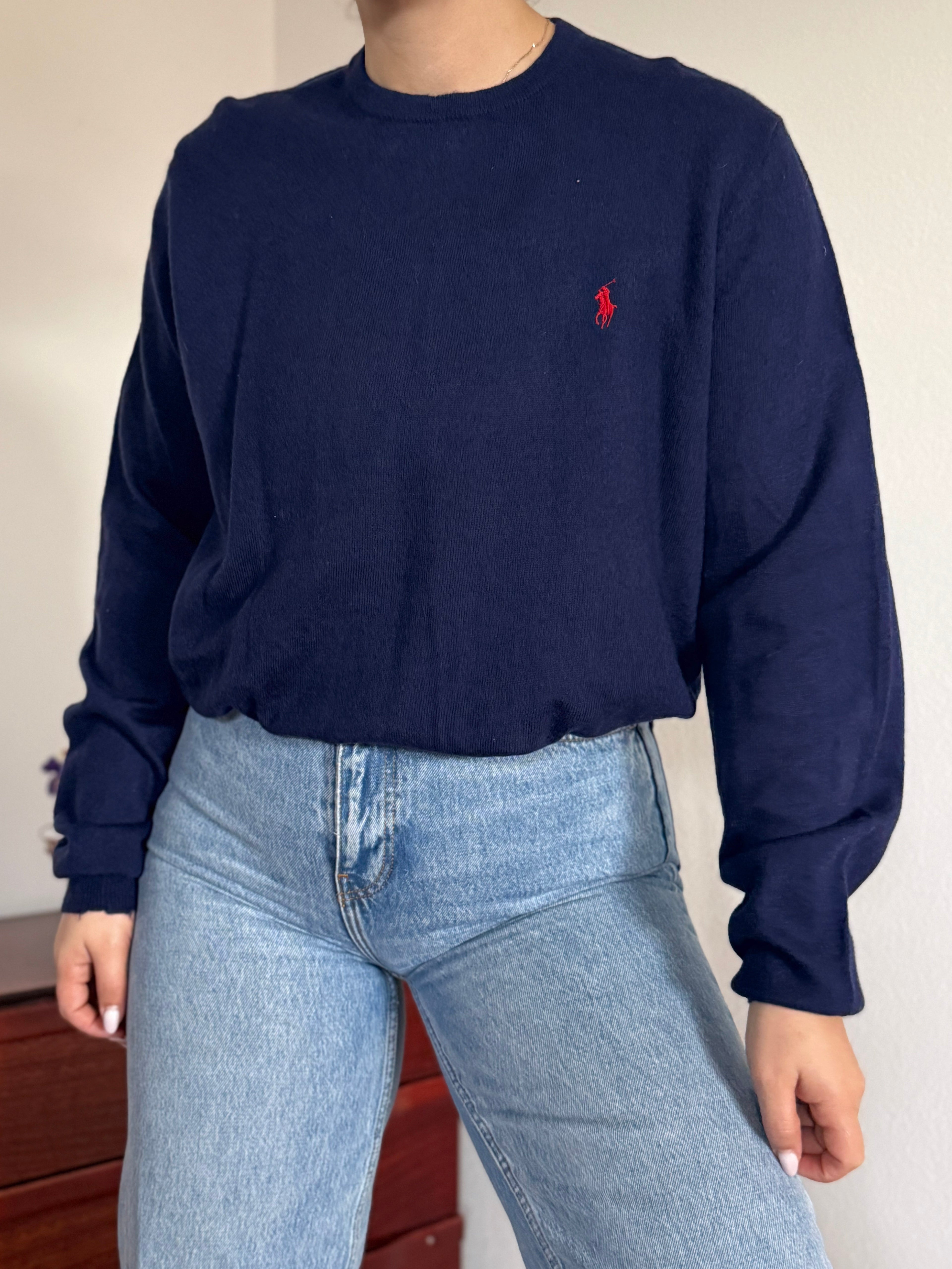 Ralph Lauren Round Neck Knit Jumper 100% Merino Wool