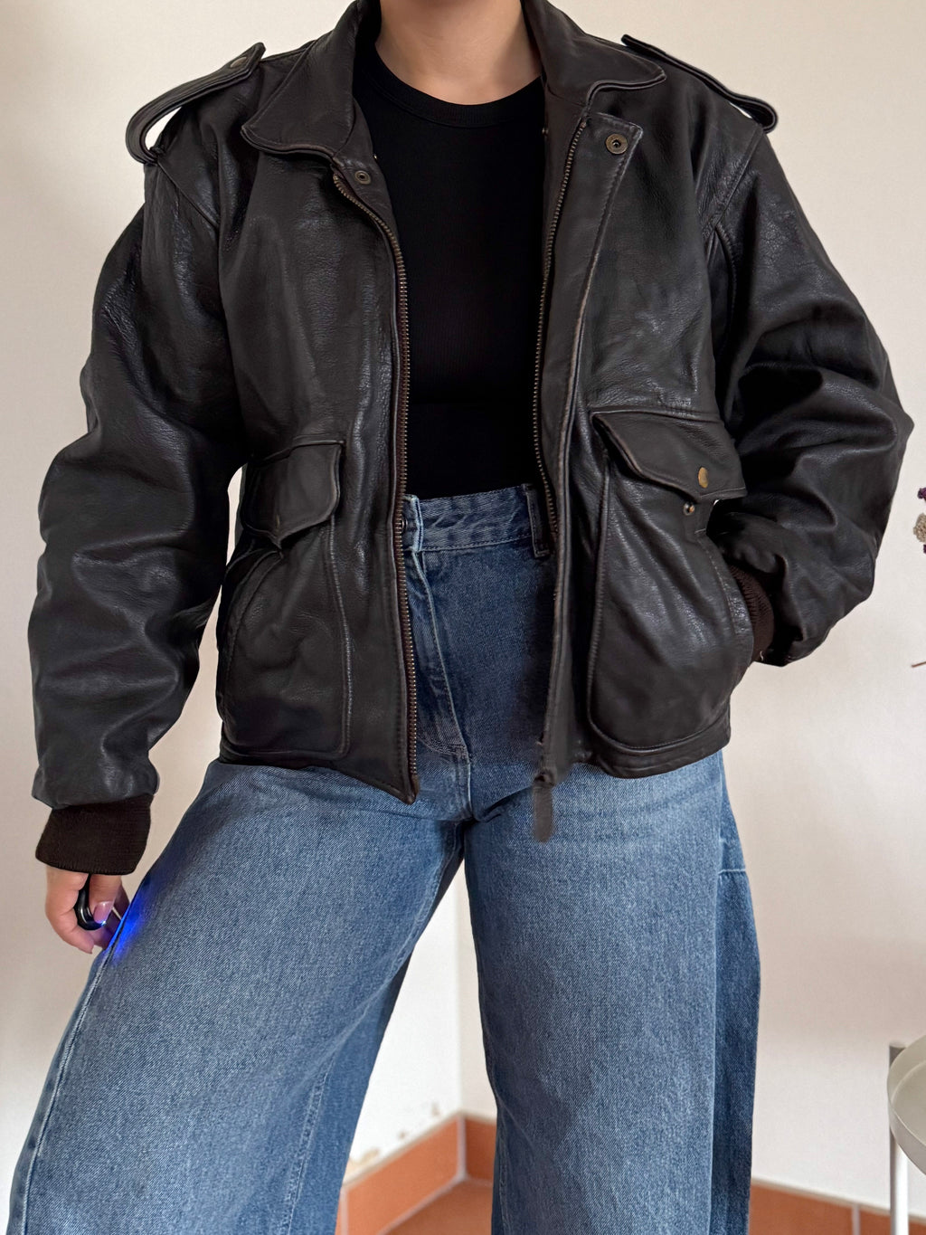 Vintage Biker Leather Jacket