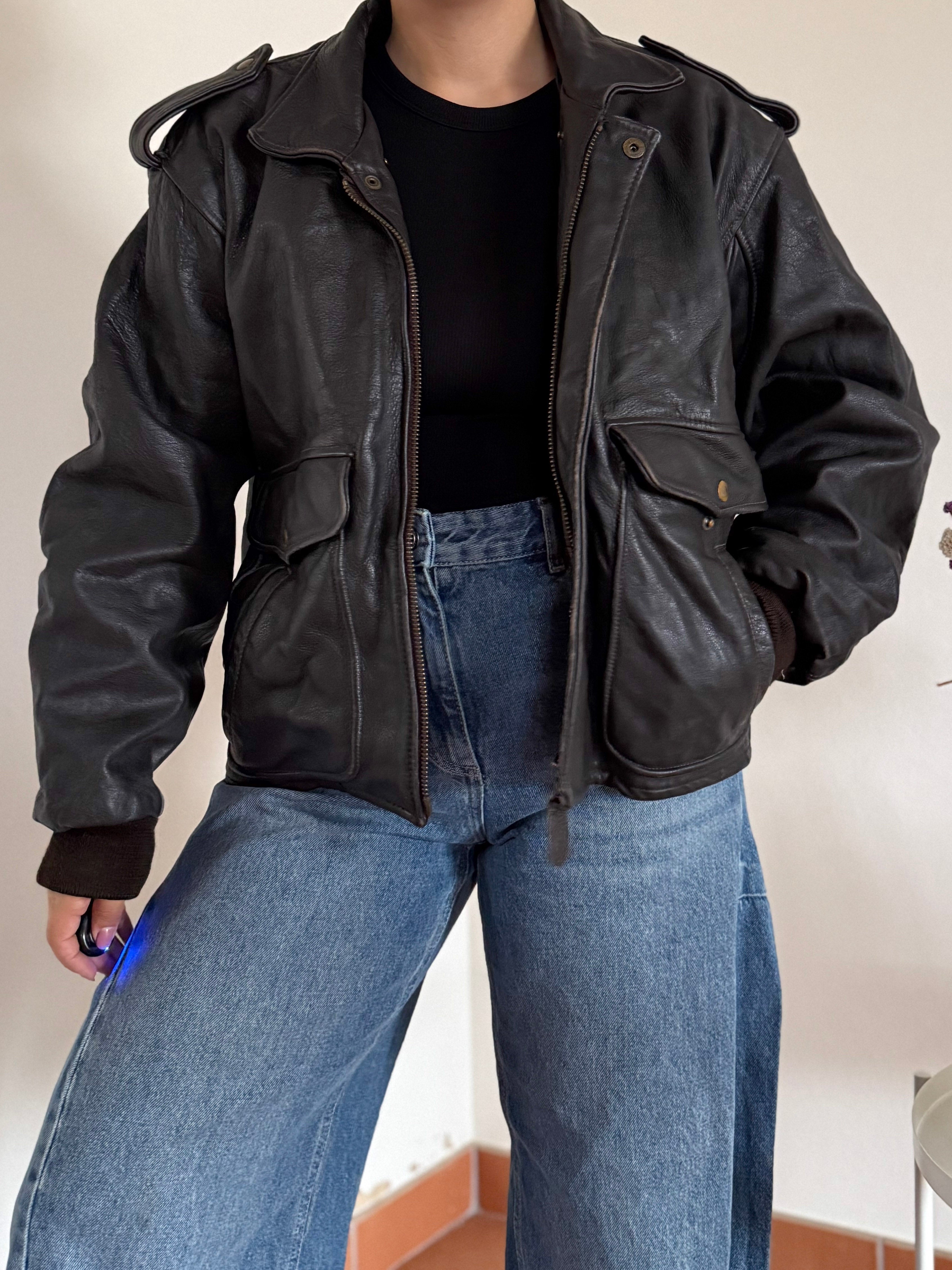 Vintage Biker Leather Jacket