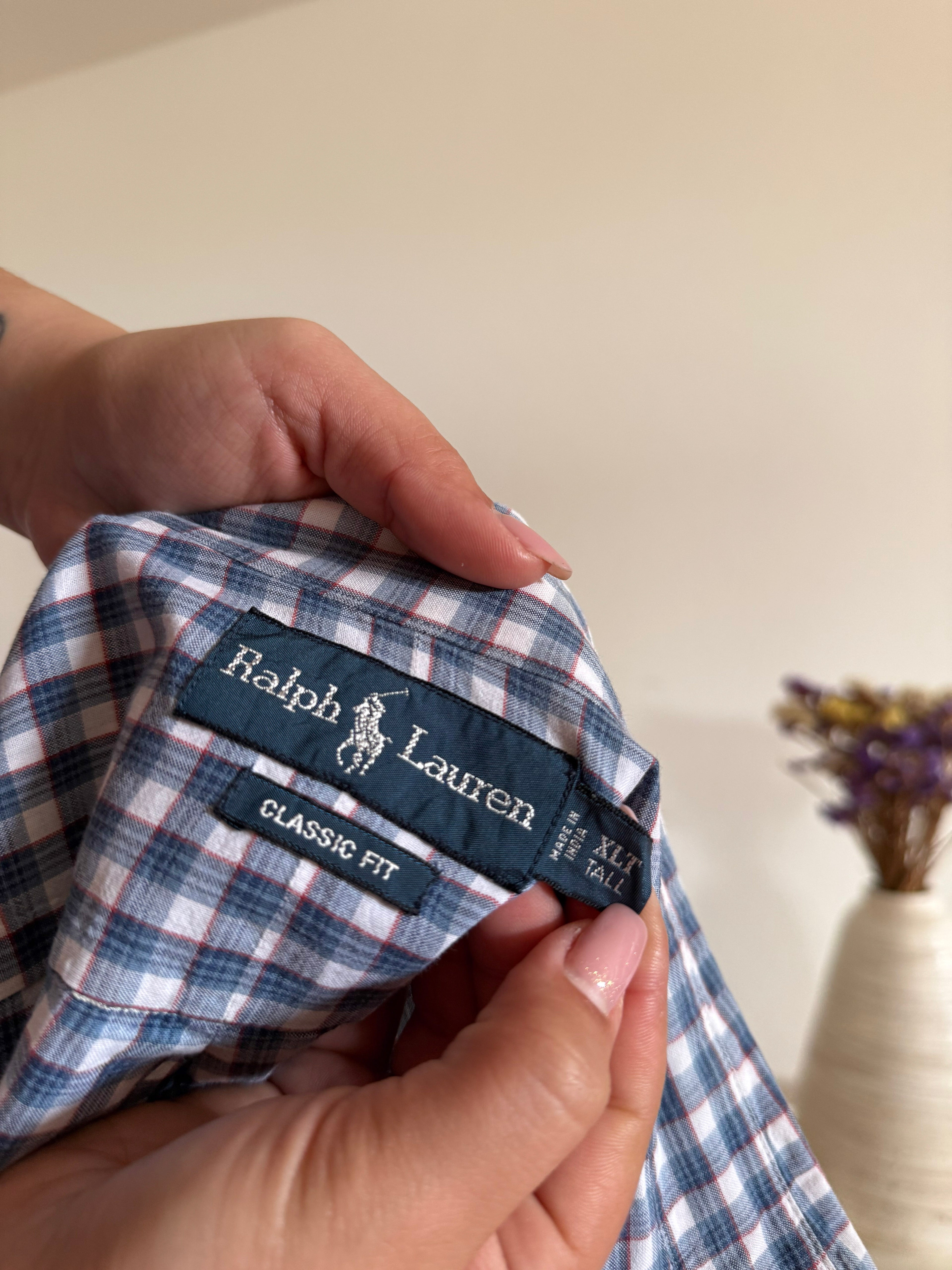 Ralph Lauren Shirt Plaid 100% Cotton