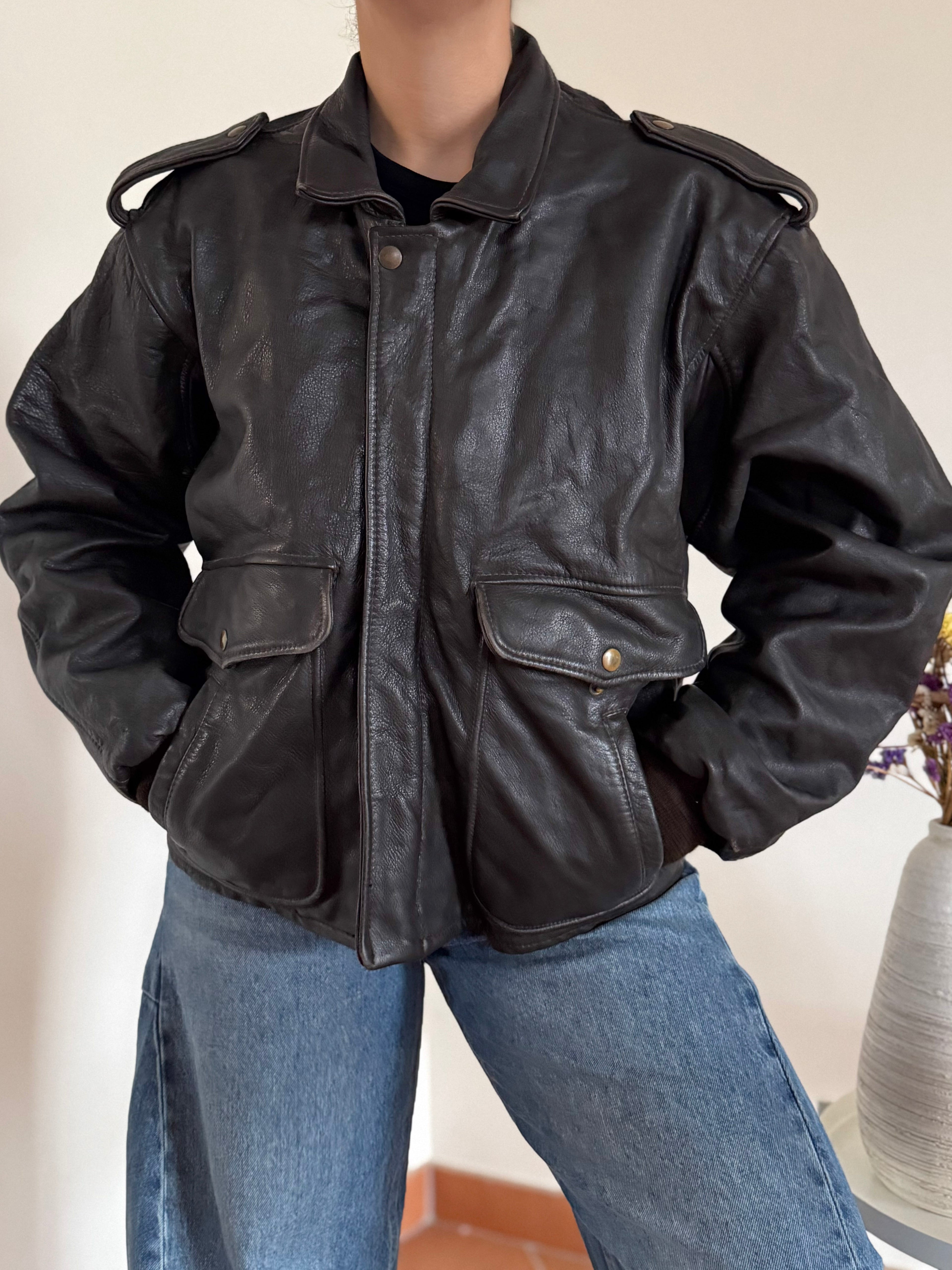 Vintage Biker Leather Jacket