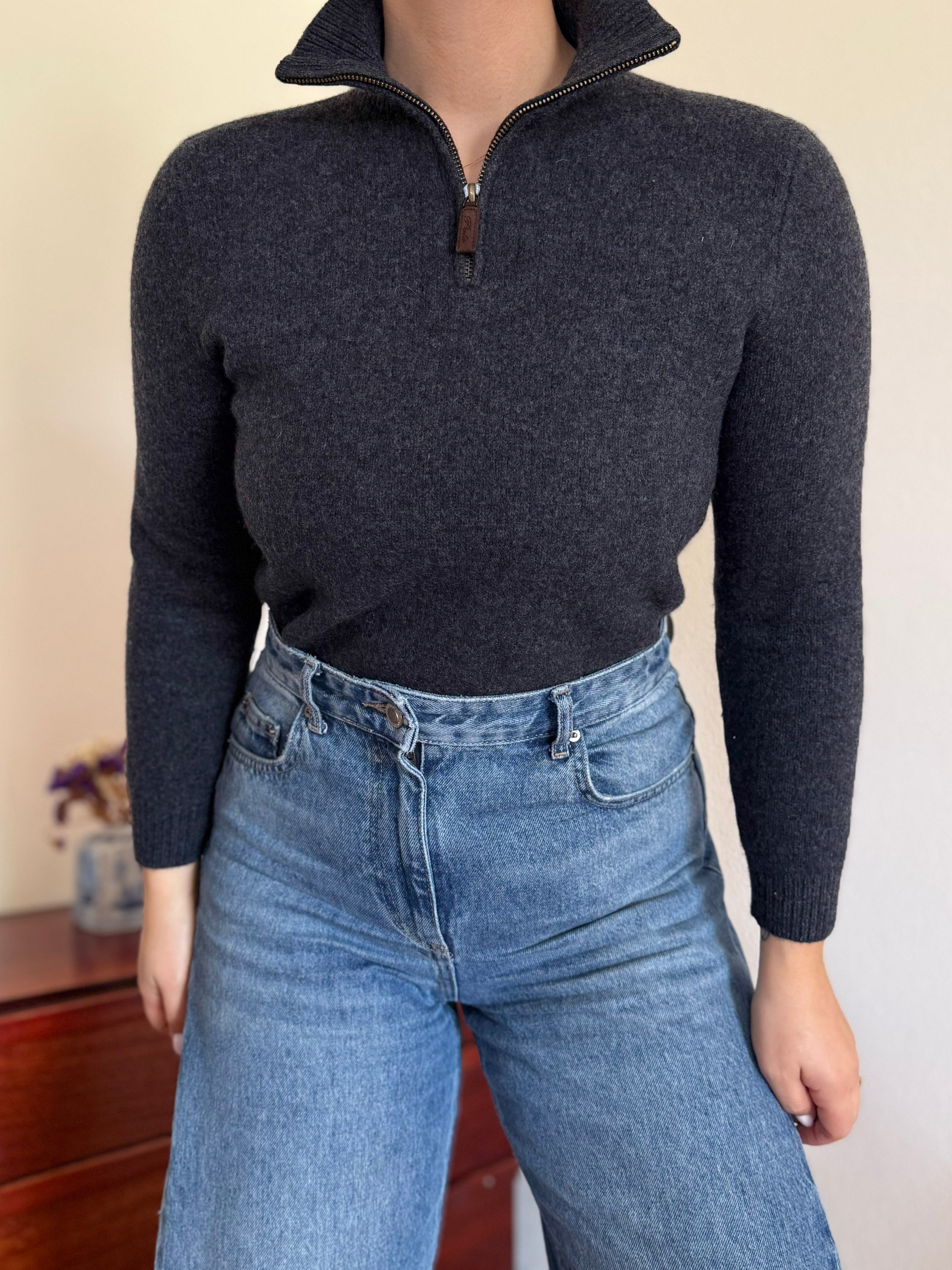 Polo Ralph Lauren 1/4 Zip Neck Sweater 100% Lambswool