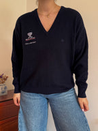 Burberry V-Neck Knit Sweater 65% Lambswool 10% Angora 25% Poliamida