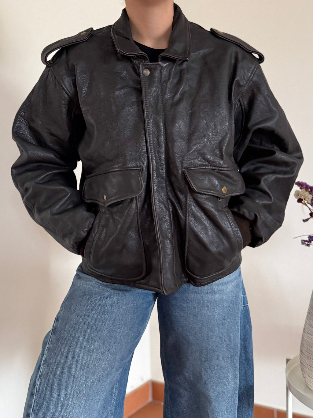 Vintage Biker Leather Jacket