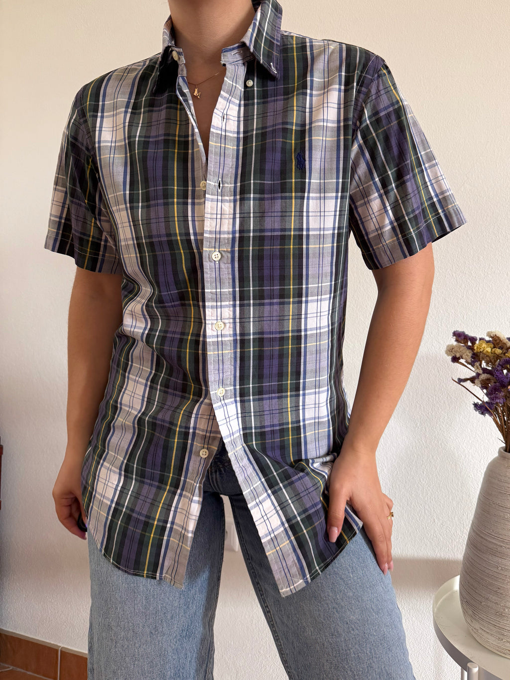 Ralph Lauren Shirt Plaid 100% Cotton