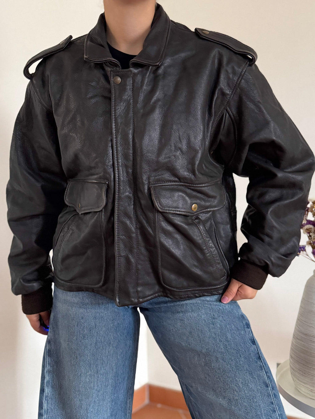 Vintage Biker Leather Jacket