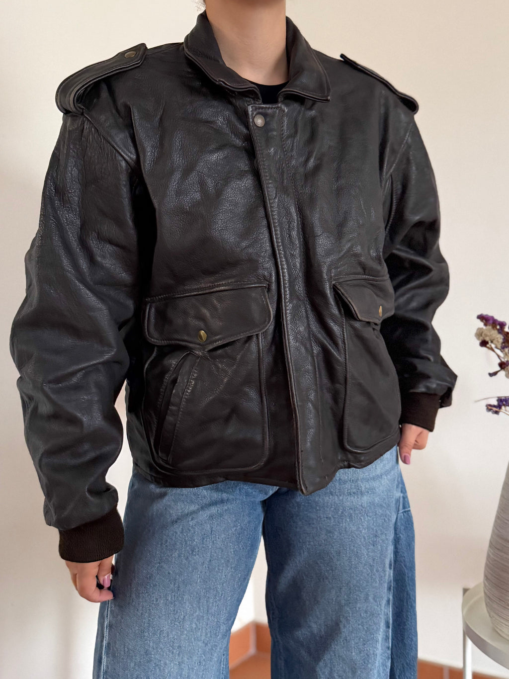 Vintage Biker Leather Jacket