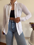 Ralph Lauren Shirt Plain White 100% Cotton