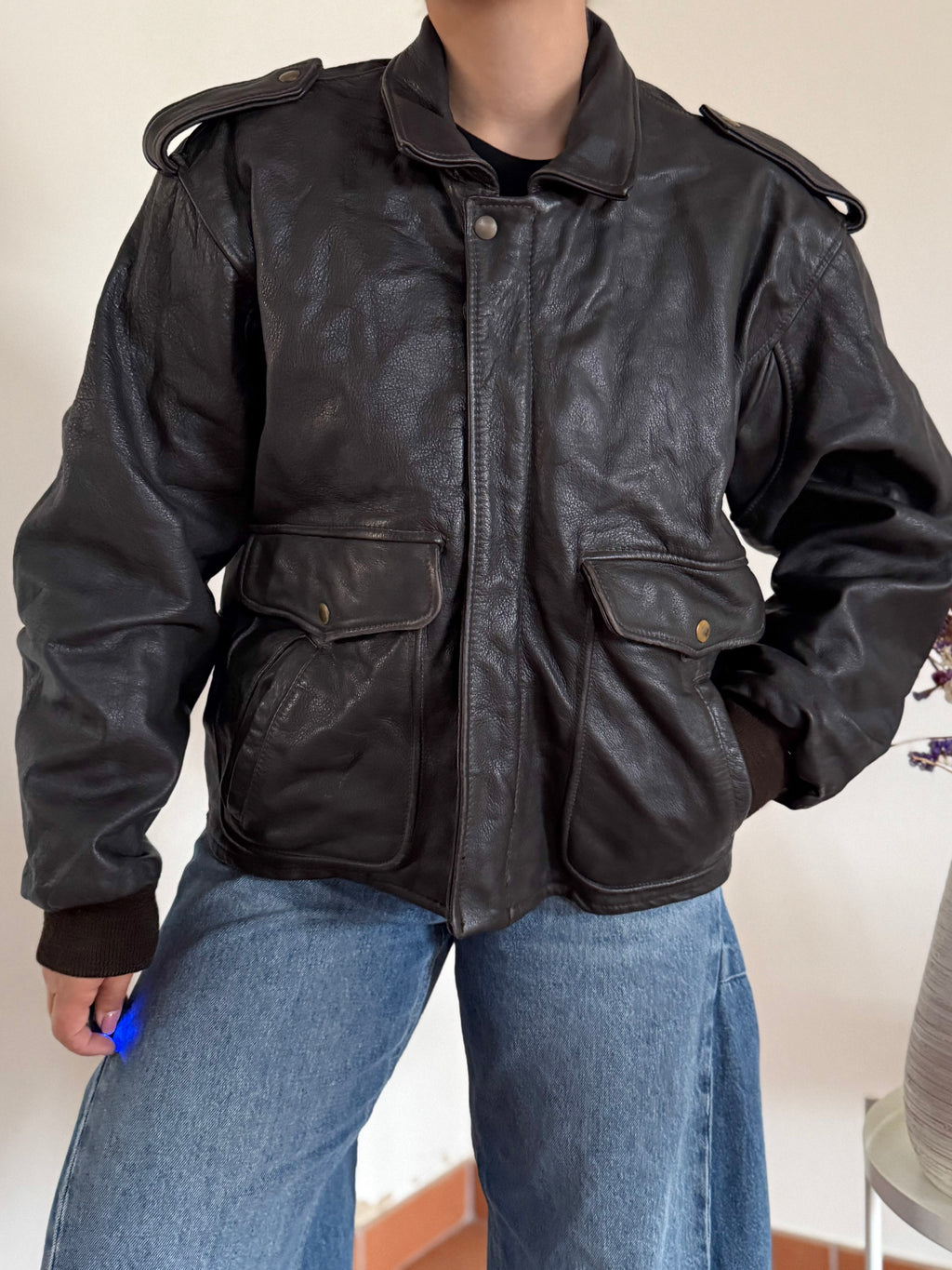 Vintage Biker Leather Jacket