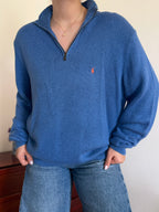 Polo Ralph Lauren 1/4 Zip Neck Sweater 100% Cotton
