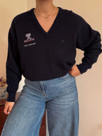 Burberry V-Neck Knit Sweater 65% Lambswool 10% Angora 25% Poliamida