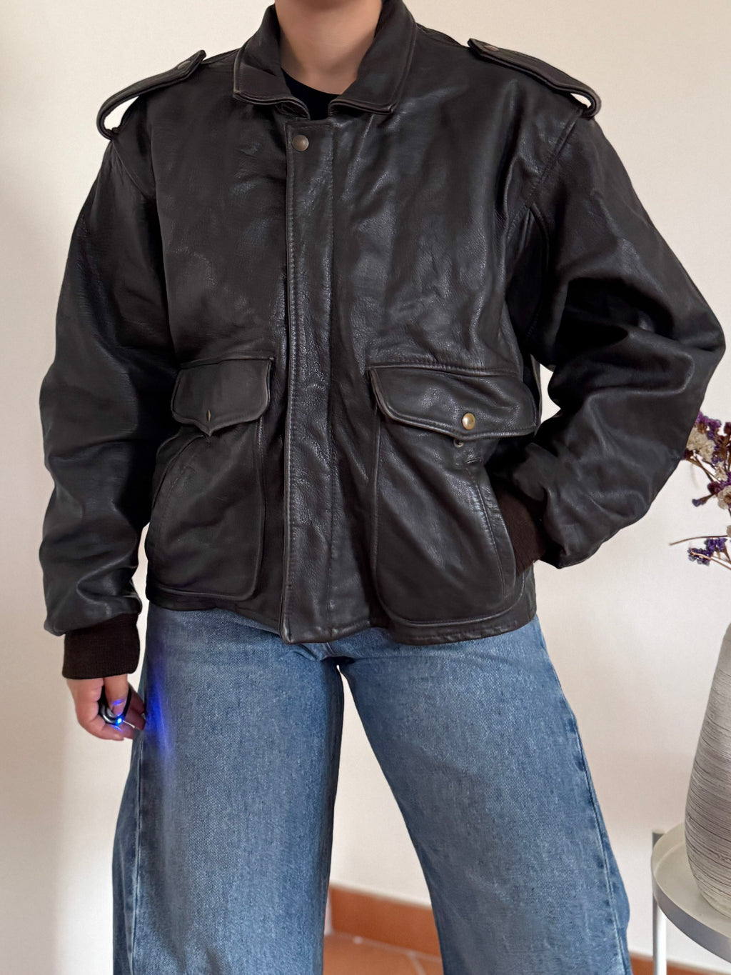 Vintage Biker Leather Jacket