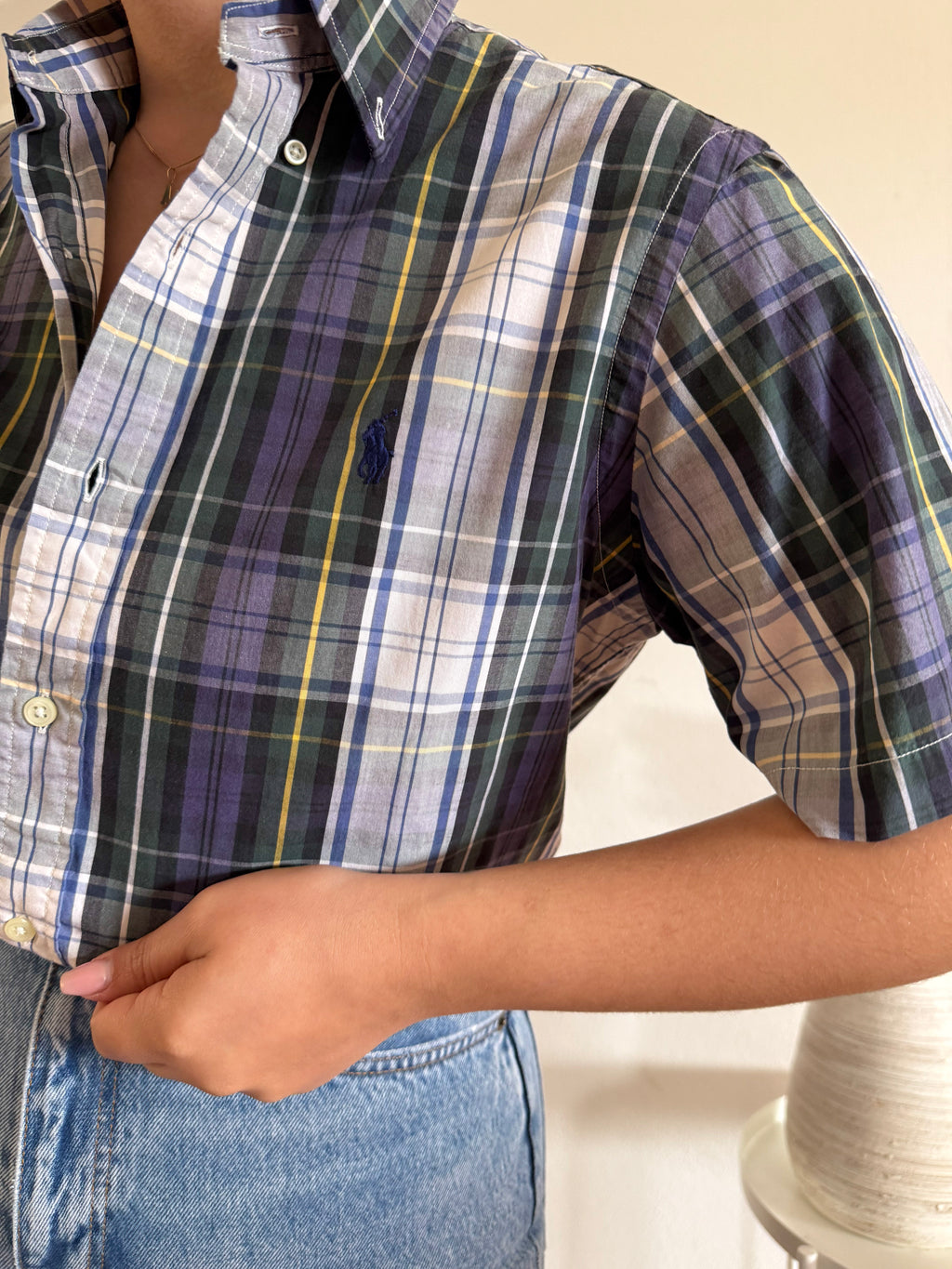 Ralph Lauren Shirt Plaid 100% Cotton