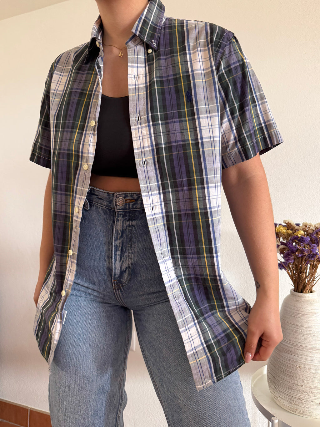 Ralph Lauren Shirt Plaid 100% Cotton