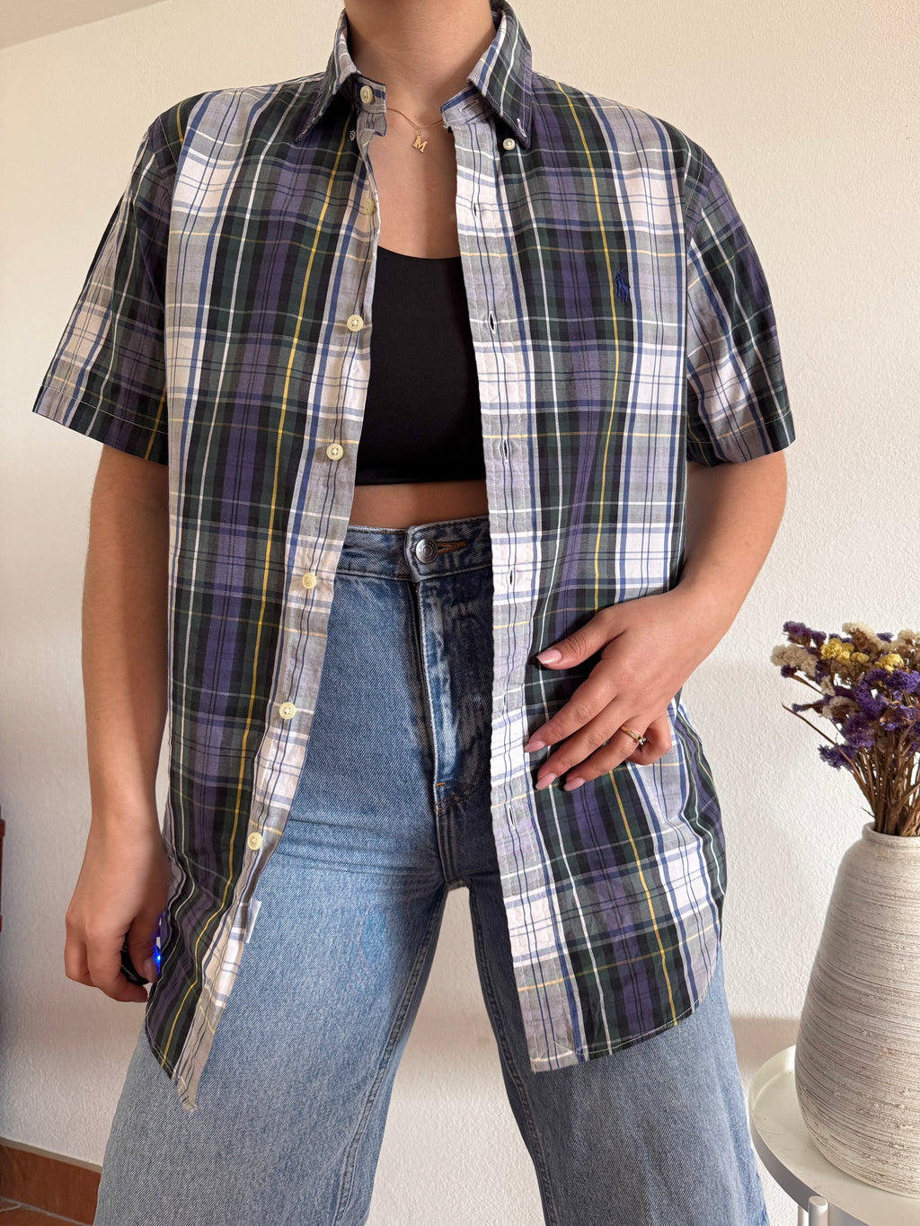 Ralph Lauren Shirt Plaid 100% Cotton