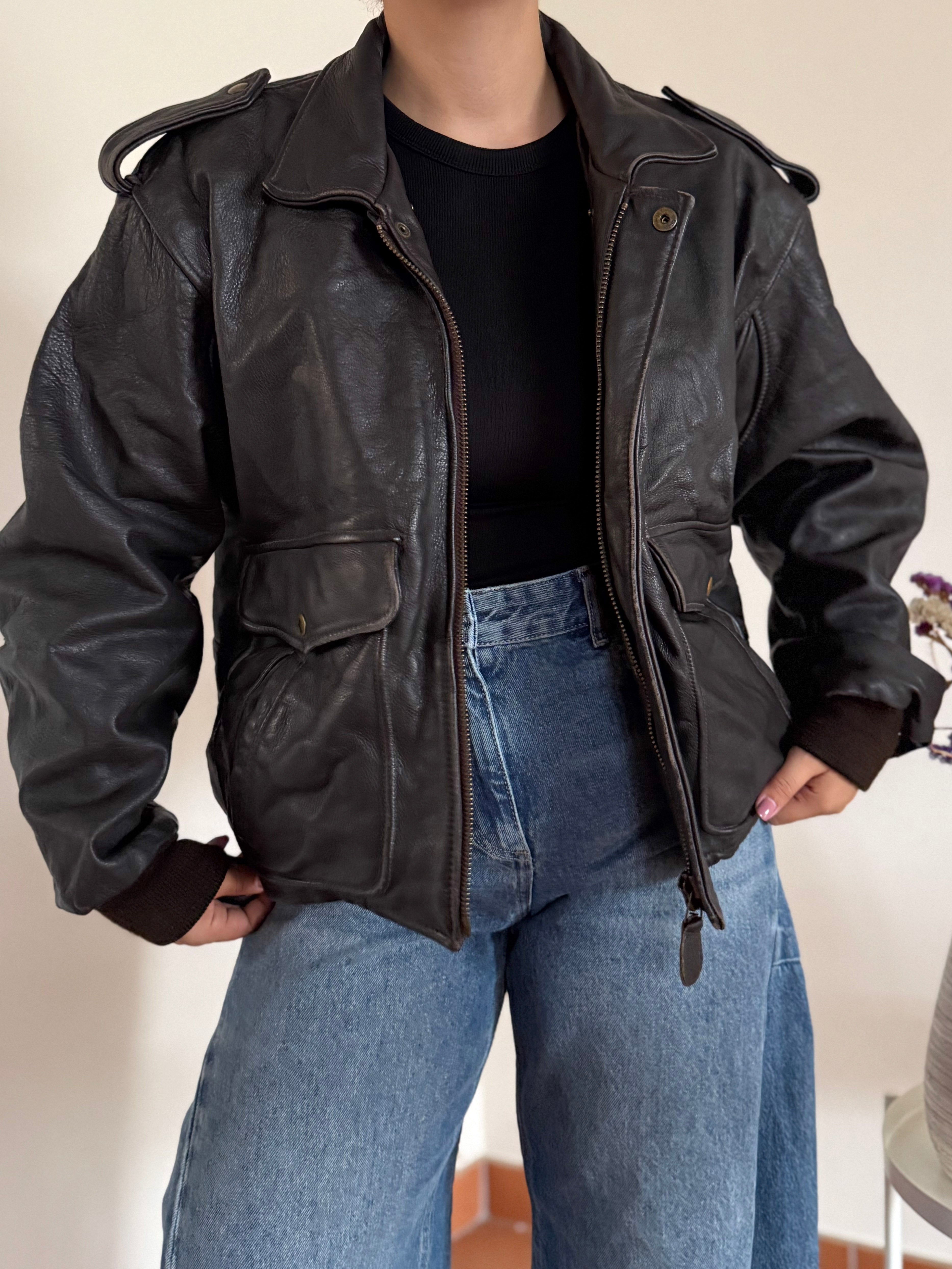 Vintage Biker Leather Jacket