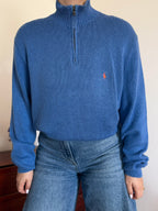 Polo Ralph Lauren 1/4 Zip Neck Sweater 100% Cotton