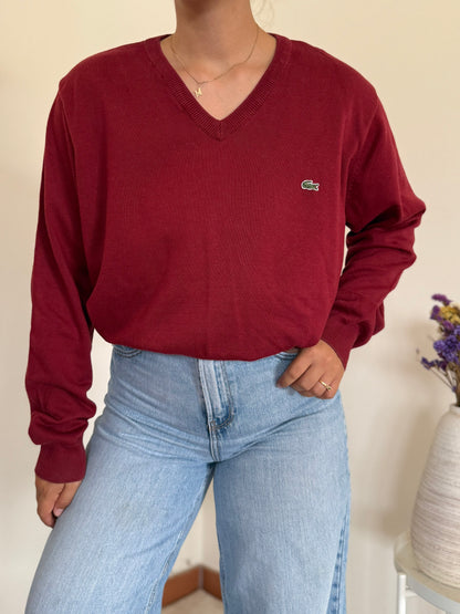 Lacoste V-Neck Sweater 100% Algodão