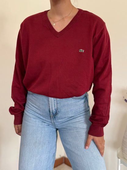 Lacoste V-Neck Sweater 100% Algodão