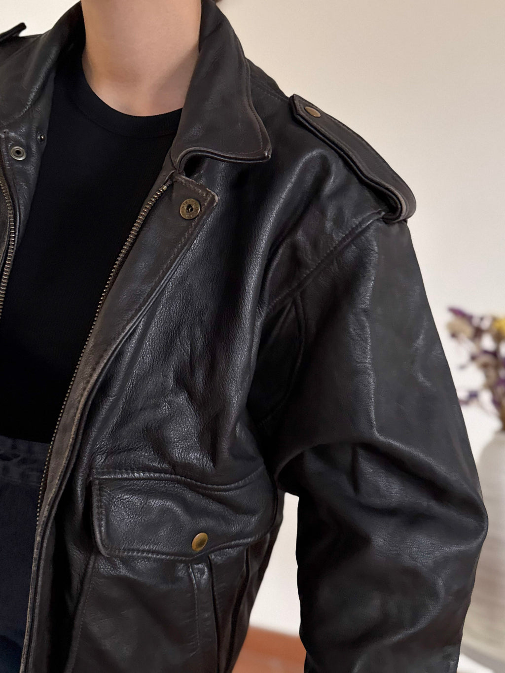 Vintage Biker Leather Jacket