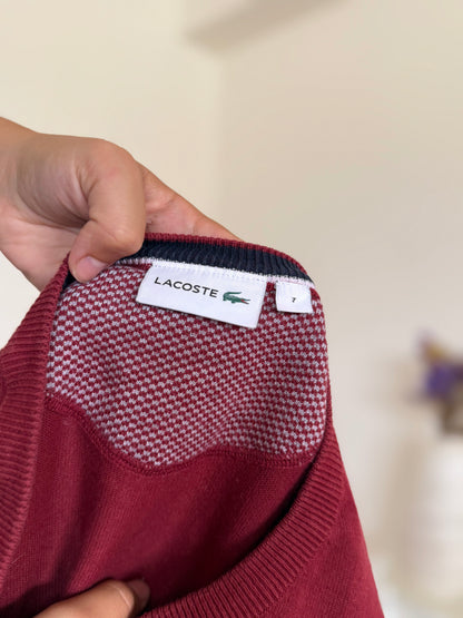 Lacoste V-Neck Sweater 100% Algodão