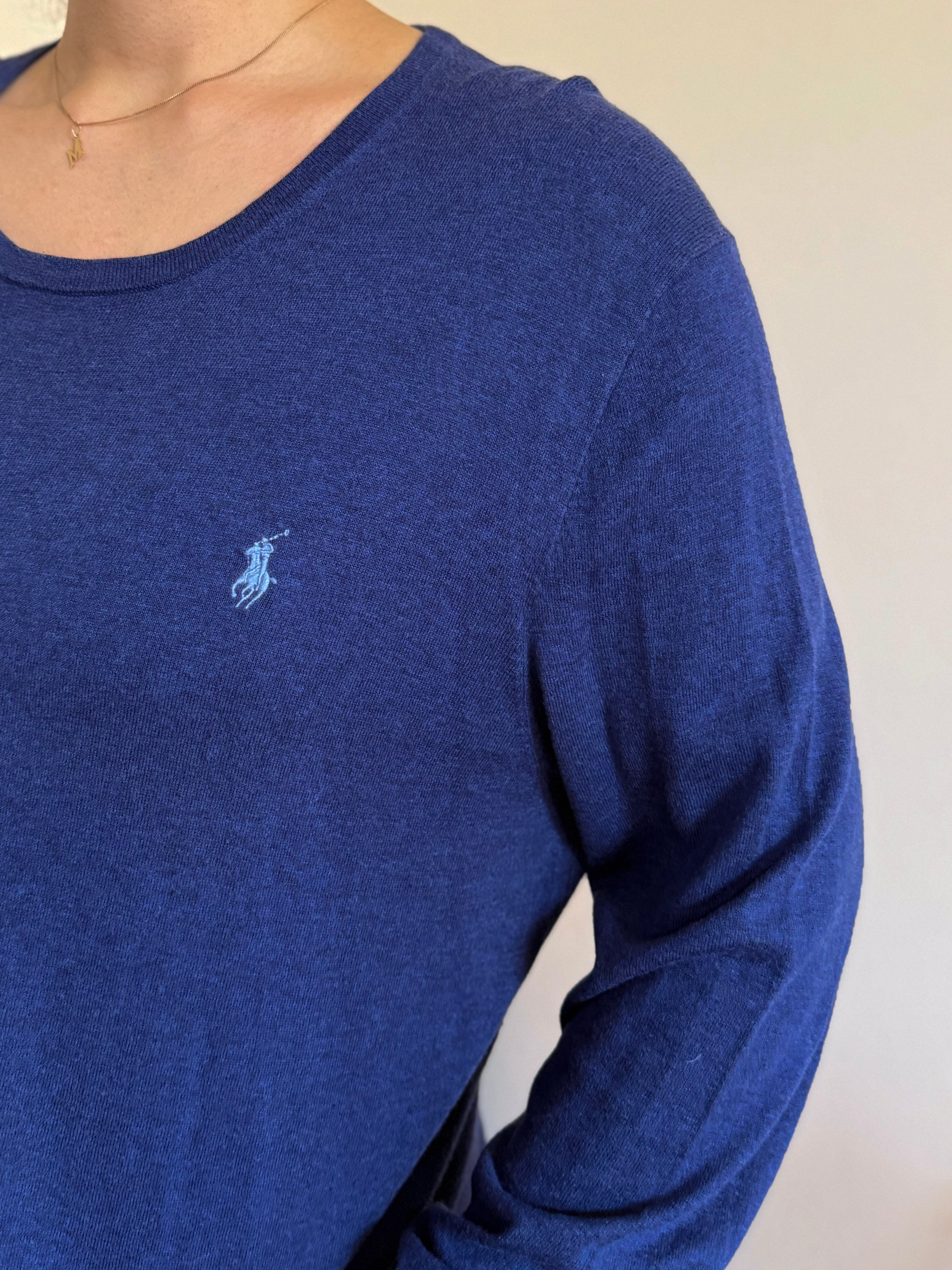 Polo Ralph Lauren Round Neck Sweater 85% Cotton 15% Cashmere