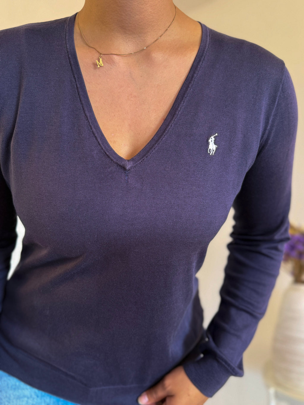 Ralph Lauren V-Neck Knit Sweater