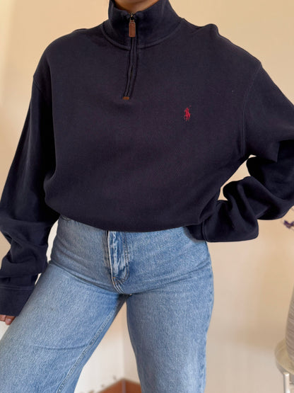 Ralph Lauren 1/4 Zip Neck Knit Sweater