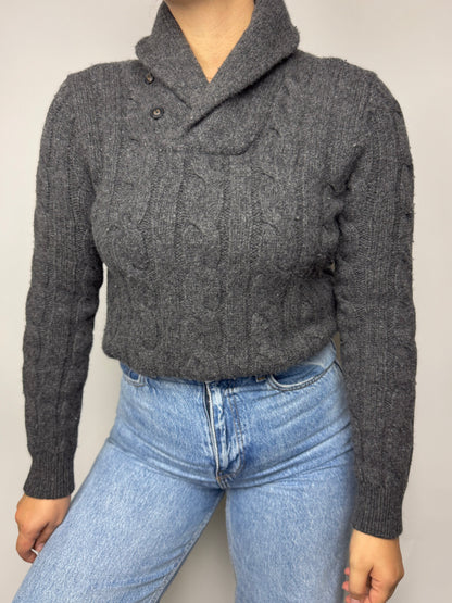 Camisola Cable Knit Ralph Lauren 100% Lã