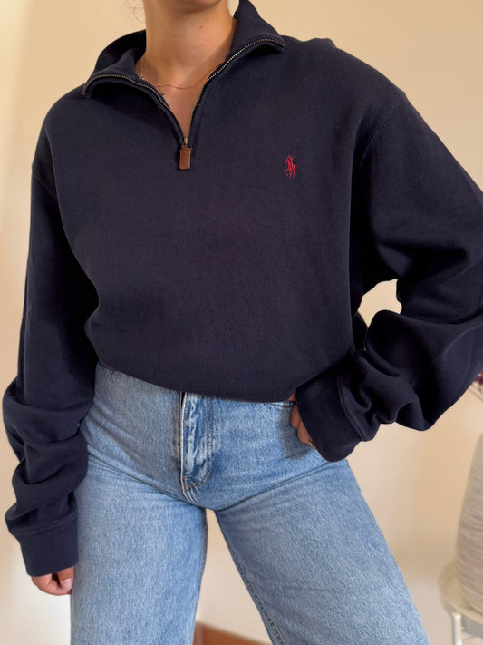 Ralph Lauren 1/4 Zip Neck Knit Sweater