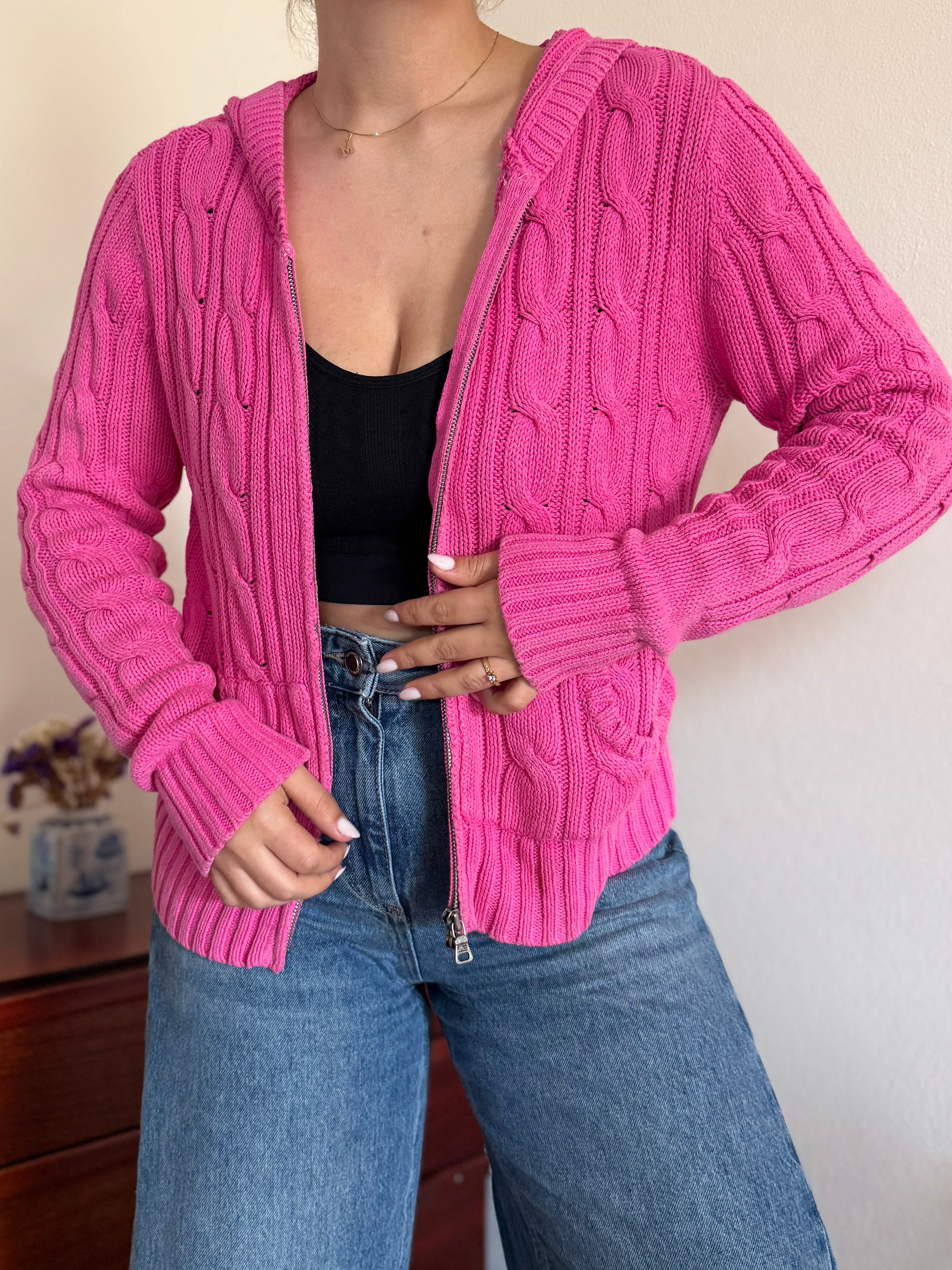 Ralph Lauren Cable Knit Cardigan 100% Cotton